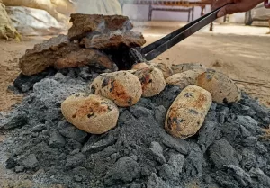 ash cake, baati, indian food