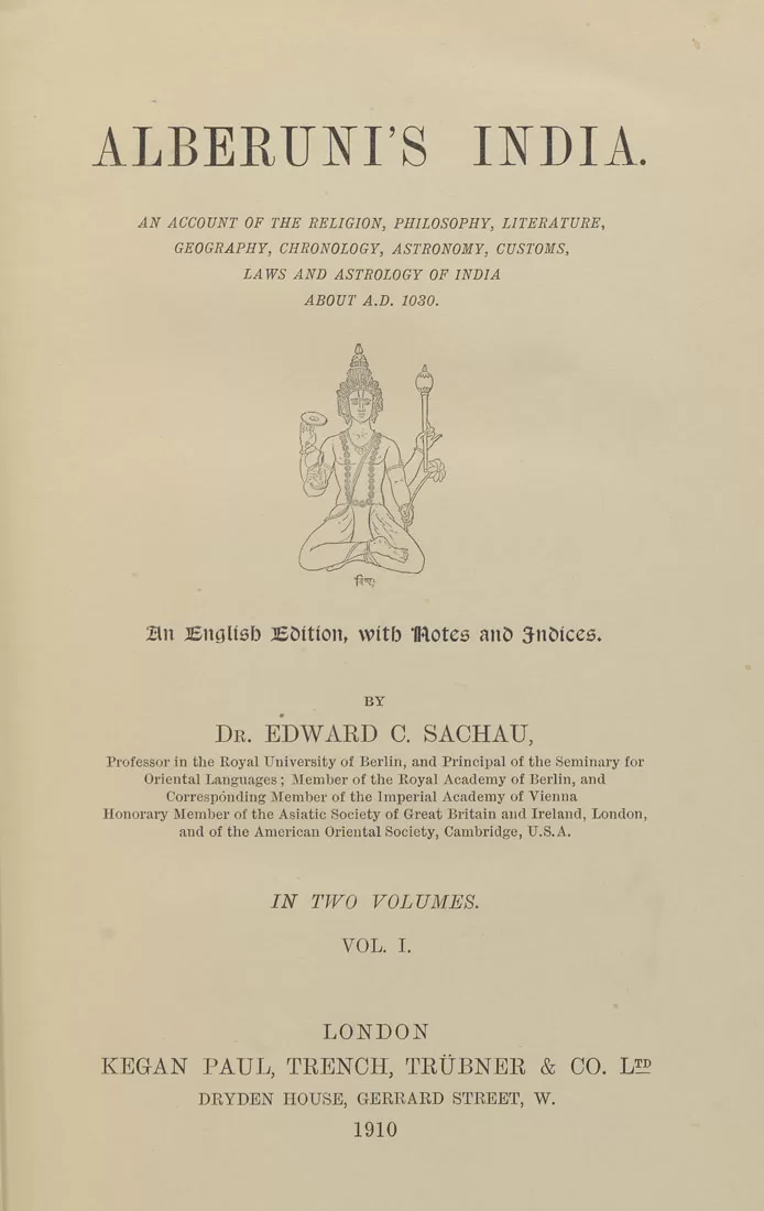 Kitab-ul-Hind-Alberunis India